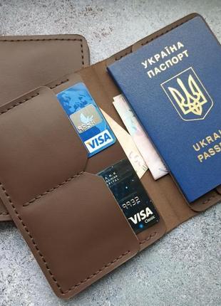 Шкіряний докхолдер обкладинка холдер на документи паспорт