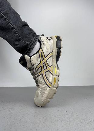 Мужские демисезонные кроссовки в стиле asics gel kahana 8 grey gold асикс гель кахана кожа сетка 40-45