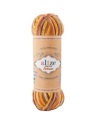 Шкарпеткова пряжа alize artisan superwash, 9006