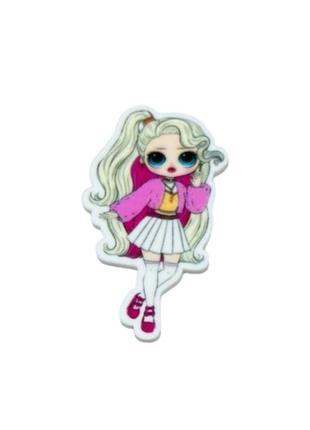 Серединка для бантов (пластиковый декор) 4 см, куколка лол, арт 07487, шт, ассорти