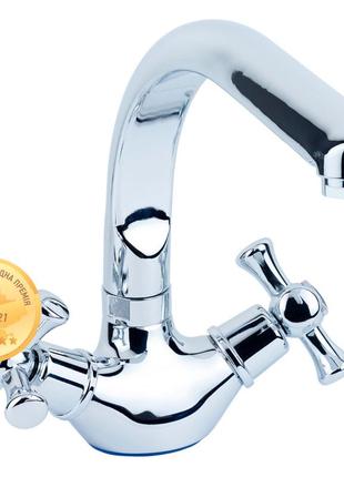 Смеситель pl 1/2" для кухни г-гусак на гайке aquatica pl-4b255c (9777120)