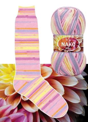 Шкарпеткова пряжа nako boho concept, 82135