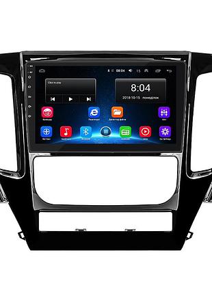 Штатная магнитола lesko для mitsubishi pajero sport iii 2015-2021 экран 9" 2/32gb wi-fi gps base шт