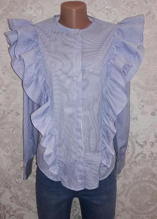 Сорочка в смужку з рюшем р. s, m