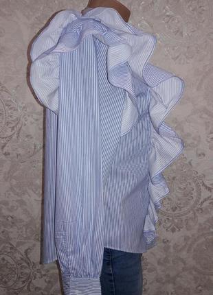Рубашка в полоску с рюшем р.s, m5 фото
