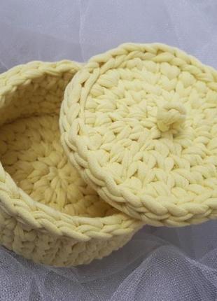 Плетена корзинка кошик для зберігання речей yellow