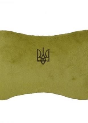 Подушка-подголовник "тризуб", хаки
