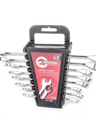 Набор ключей комбинированных 8 ед., 8-19 мм cr-v intertool ht-1202