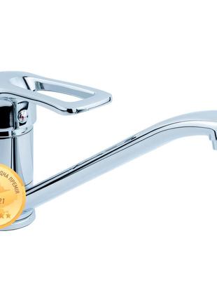 Смеситель md ø40 для кухни гусак прямой 250мм на шпильке aquatica md-2b244c (9712130)