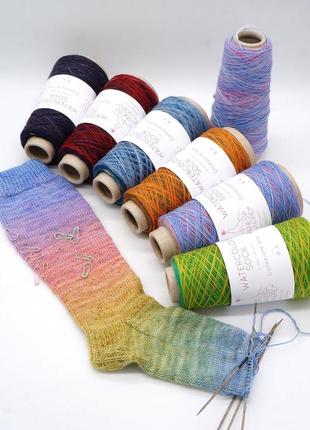 Шкарпеткова пряжа laines du nord watercolor sock, 1034 фото