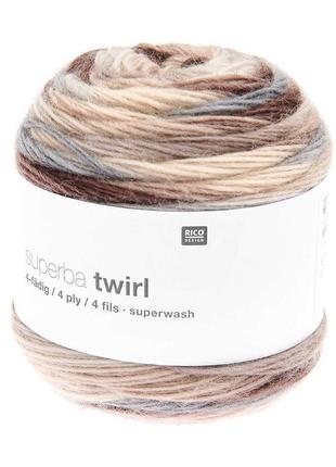 Шкарпеткова пряжа rico design superba twirl, 002