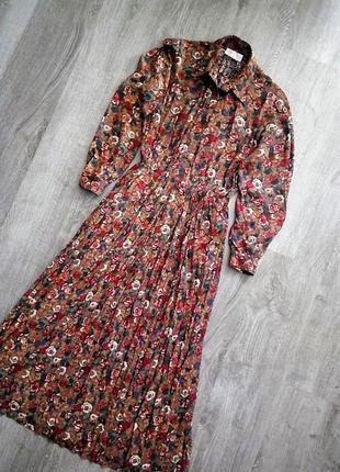 Винтажное платье в цветочный принт4 фото
