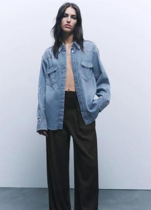 Джинсова сорочка zara