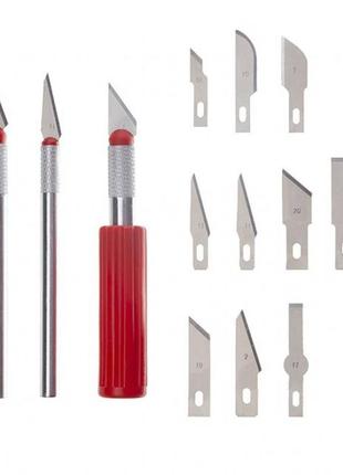 Набор скальпелей 13шт. intertool ht-0525