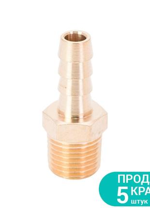 Штуцер для шланга с наружным резьбовым соединением 8мм mt 1/4" (латунь) sigma (7023431)