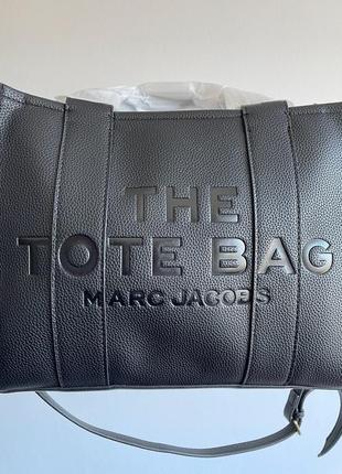 Marc jacobs the leather medium tote bag black9 фото