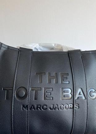 Marc jacobs the leather medium tote bag black10 фото