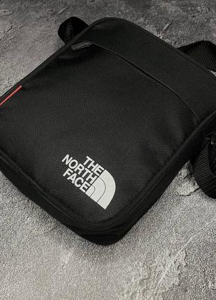 Мессенджер черный the north face сумка через плечо из ткани tnf, барсетка тнф повседневная средняя8 фото