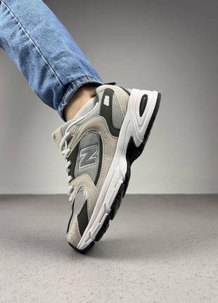 Женские весенние кроссовки в стиле new balance 530 grey matter harbor grey нью беланс серые замша