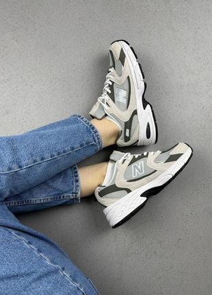 Жіночі весняні кросівки в стилі new balance 530 grey matter harbor grey нью беланс сірі замша сітка6 фото