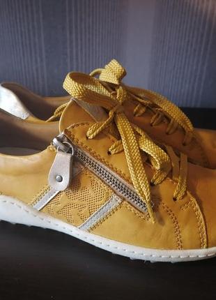 Жёлтые ботинки натуральная кожа