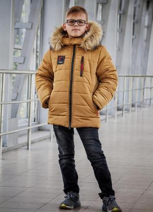 Зимова куртка на хлопчика "класик"3 фото