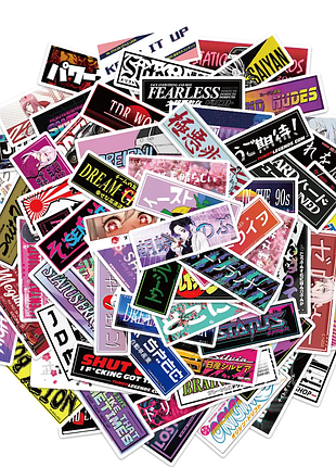 Наклейки на телефон банковскую карту, jdm автотематика японии 10ш