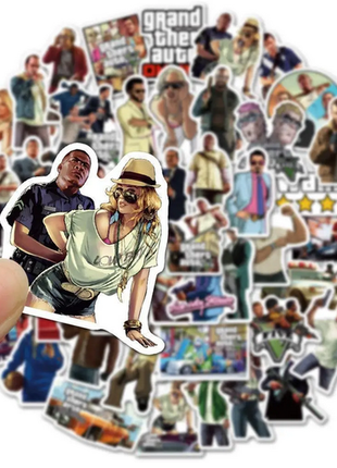 Наклейки водостійкі стикери gta v гта 5 san andreas, vice city