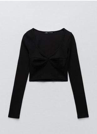 Кпоп топ в рубчик з вирізом