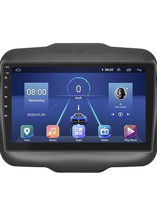 Штатна магнітола lesko для jeep renegade i рестайлінг 2018-н.в. екран 9" 2/32gb 4g wi-fi gps top 2шт