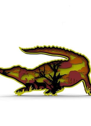 3d розмальовка з дерева "крокодил", серія африка3 фото