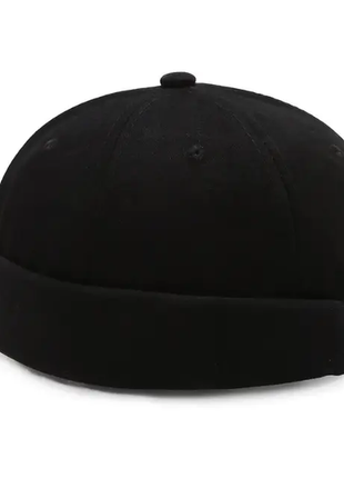 Байкерська кепка docker без козирка докер безкозирка city-a чорна