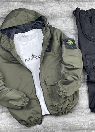 Стильний сет вітровка і костюм stone island