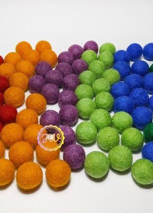 Набор шерстяных шариков для творчества "индийский фестиваль"2 фото