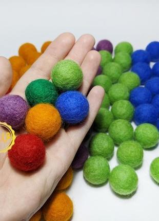 Набор шерстяных шариков для творчества "индийский фестиваль"4 фото