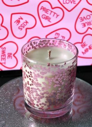 Соєва ароматична свічка " strawberry cream 🍦🍓" у декорованій склянці4 фото