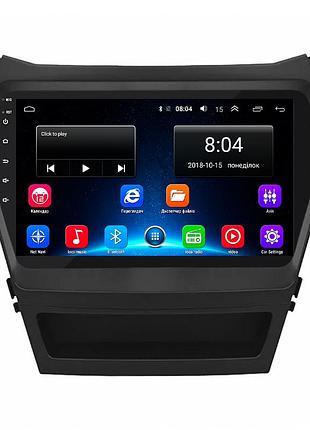 Штатна магнітола lesko для hyundai santa fe iii 2012-2016 екран 9" 2/32gb/ wi-fi base gps android сантафе