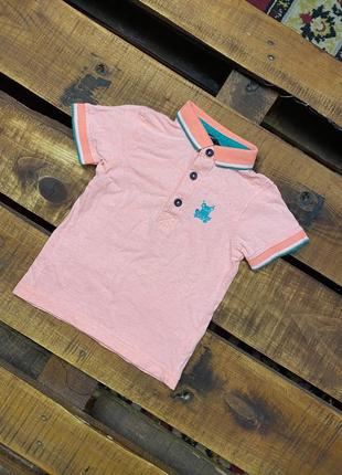 Детская полосатая футболка (поло) george (джордж 12-18 мес 80-86 см идеал оригинал разноцветная)1 фото