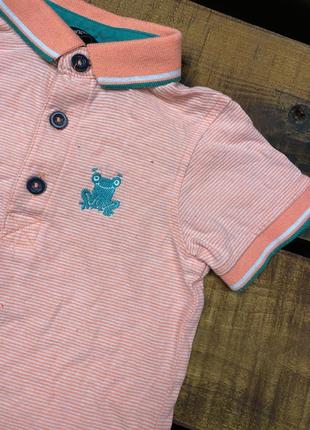 Детская полосатая футболка (поло) george (джордж 12-18 мес 80-86 см идеал оригинал разноцветная)5 фото