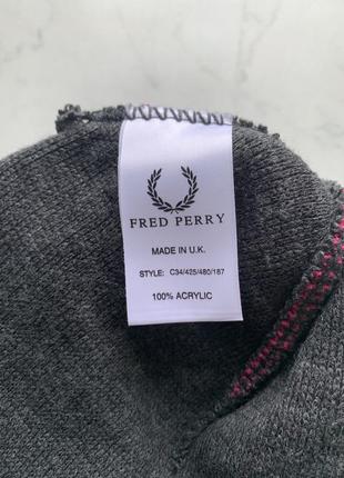 Теплая зимняя двойная  шапка fred perry 53-564 фото