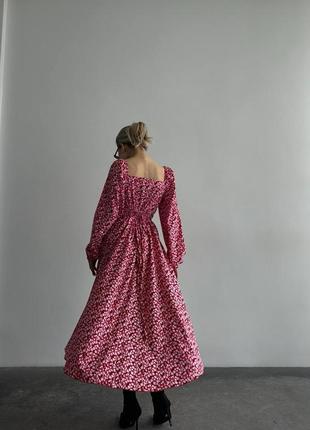 Вечернее деловое платье трансформер-миди принт с разрезом деми 5 цветов6 фото