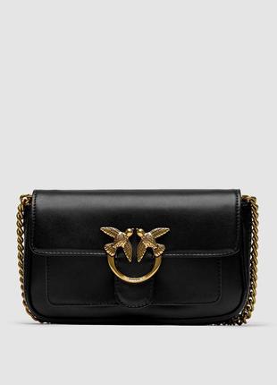 Pinko love bag pocket simply black/antique gold3 фото