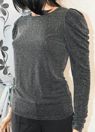 Кофта блуза , чорного кольору з люрексом фірми second female10 фото