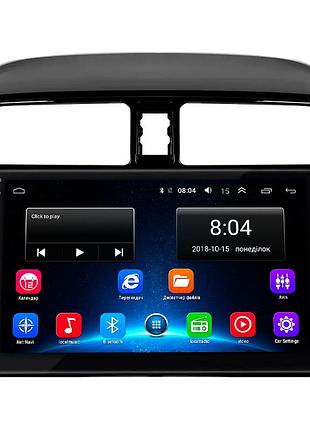 Штатна магнітола lesko для mitsubishi mirage vi рестайлінг 2 2019-н.в. екран 9" 2/32gb wi-fi gps base 7шт