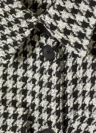 Твидовая рубашка в гусиную лапку h&m, размер s-m.9 фото