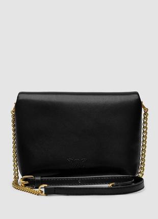 Pinko baby love bag click puff in nappa black leather2 фото