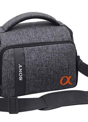 Сумка для фотоапарата sony α соні альфа дощовиком протиударна сірий з чорним ( код: ibf059sb1 )