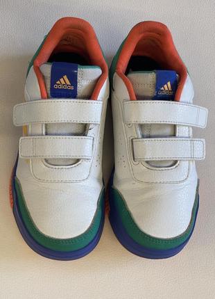 Кроссовки кожаные adidas с цветными полосками3 фото