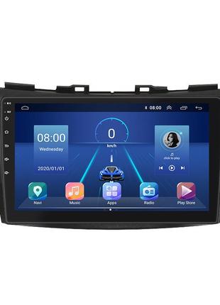 Штатна магнітола 9" lesko для suzuki swift iv 2011-2013 4/32gb 4g wi-fi gps top сузукі свіфт 1 шт.