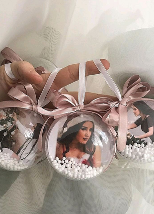 Новорічний куля з фото, фото кулю